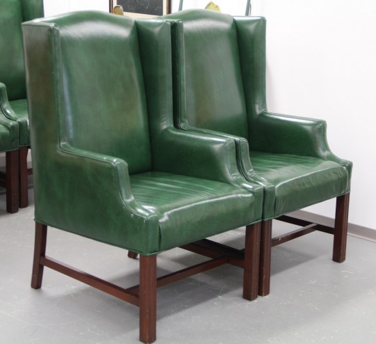 Leather Wingback Chairs (SOLD)