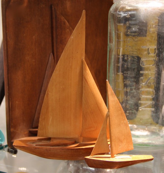 Wooden Sailboat Sculptures