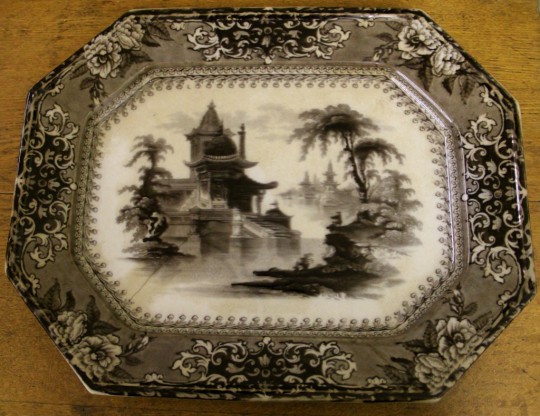 Early Mulberry Transferware Platter