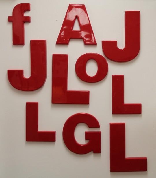 Red Plastic Advertising Letters