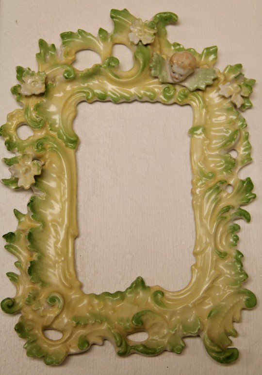 Victorian Ceramic Cherub Frame (SOLD)