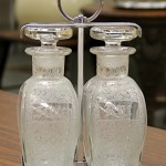Exceptional Pair of 1930-40's Glass Decanters
