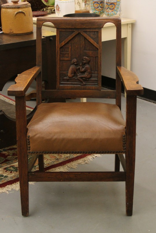 Victorian Carved Entryway Chair