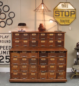 Fabulous Oak Multi-Drawer with Apothecary Hardware Early 1900's (SOLD)
