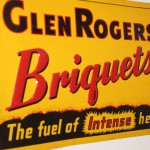 1950's Glen Rogers Briquets Sign