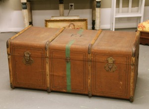 Large Antique European Steamer Trunk