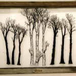 Treescapes - Reverse Painting on Old Window by Mark Johnson