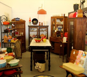 Vintage Enamel Top Table