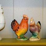 Glass Roosters & Hens