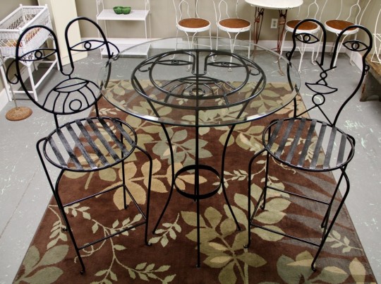 1970's Hand Wrought Figural Table and Chairs after John Risley (SOLD)