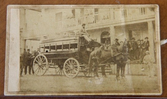 Antique Carte de Visite Photograph of Mass Transit in Ithaca, ca 1860