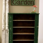 Antique Country Primitive Green Cupboard (SOLD) & Porch Pillars (SOLD)
