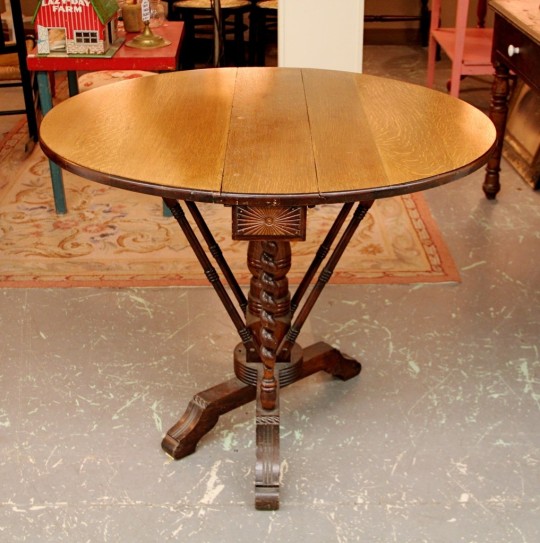 Narrow Drop Leaf Table with Two Drawers (SOLD)