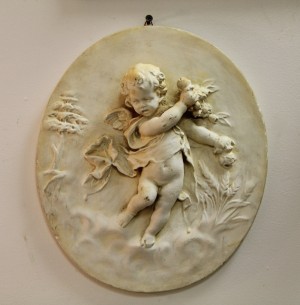 Vintage Cherub Plaque