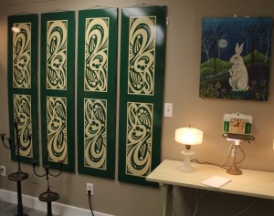c. 1930's Four Enamel Architectural Framing Pieces