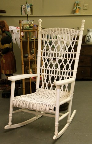 Antique Wicker Porch Rocker