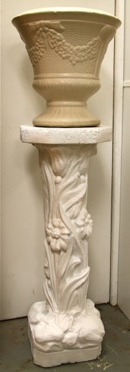 Concrete Plant Pedestal & McCoy Urn