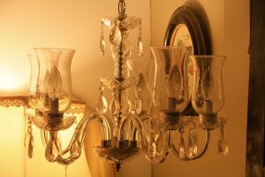 Five-arm Glass Chandelier