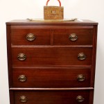 Pretty Mahogany Five-Drawer Highboy Dresser (SOLD)