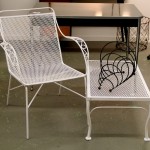 Vintage 1960's Wire Garden Chair & Vintage Metal Garden Coffee Table (SOLD) & Mid-Mod Wire Rack