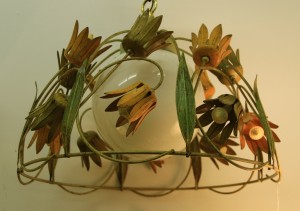 Vintage Tole Swag Lamp