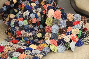 1940's Rayon Yoyo Pillow fronts