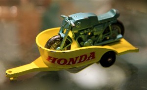 1960's Matchbox Honda Trial Bike on Trailer
