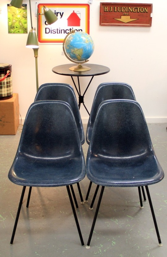 Scarce Navy Blue Herman Miller Shell Chairs (SOLD)