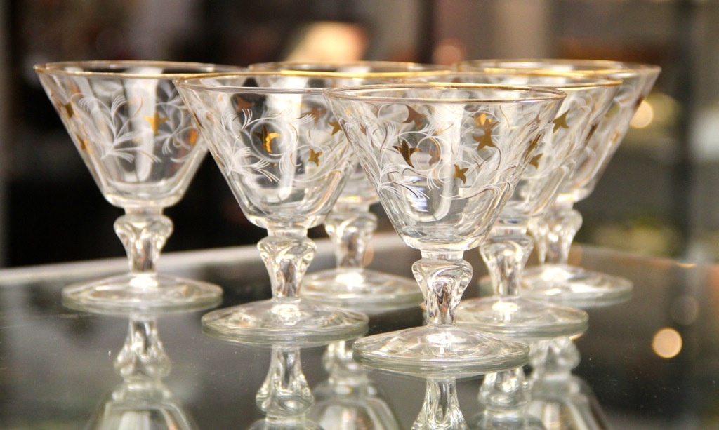FOUND in ITHACA » Six Vintage Royal Fern Martini Glasses (SOLD)