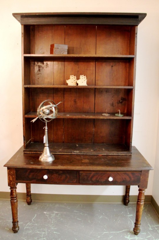 Two-Piece Desk with Shelf Top