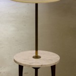 Marble and Wood Mod Table Lamp