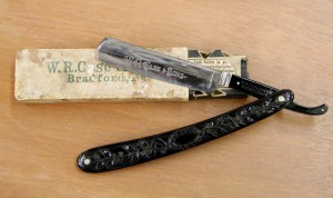 Antique WR Case & Sons Fancy Straight Edge Razor with Original Box