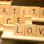 Peace, Love and Gratitude Scrabble Tiles