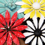 Fun Vintage Enamel Flower Pins