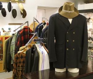 Harold's Navy Blue Double Breasted Wool Blazer & Vintage Felt Hat