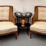 Low Wicker Wing Chairs