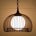 Retro Bird Cage Swag Lamp