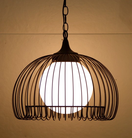 Retro Bird Cage Swag Lamp