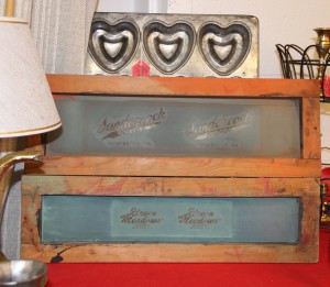 Sandercock and Green Meadow Dairy Silkscreen Stencils (or marking shipping crates)