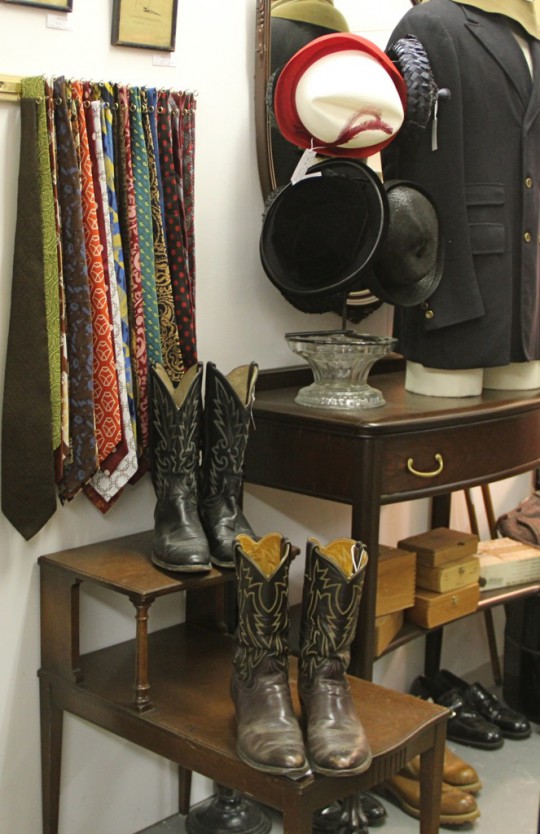 Selection of Men's Vintage Neckties; Cintage Cowboy Boots