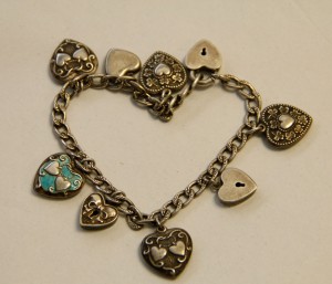 Sterling Silver Heart Charm Bracelet