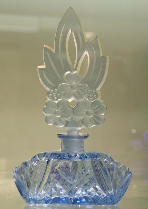 Beautiful Blue Perfume Bottle