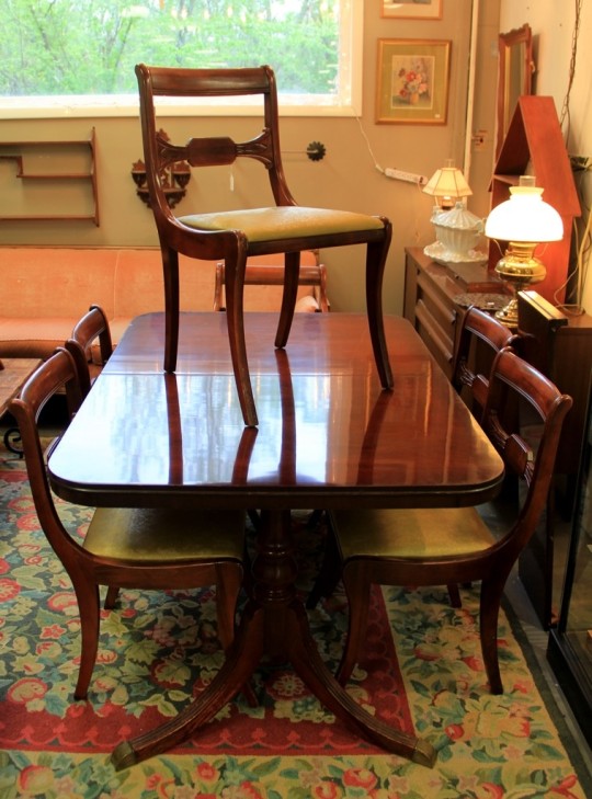 Dining Table & Six Matching Chairs $150 (Server and China Cabinet also available)