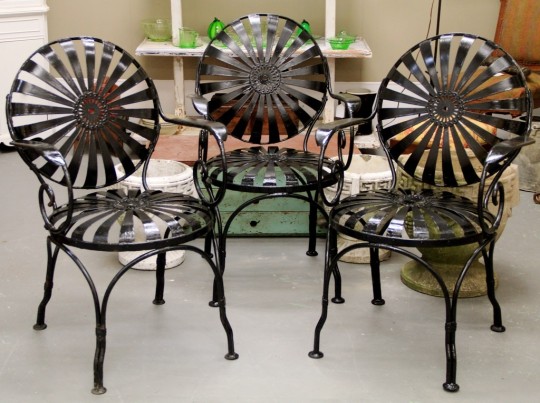 Francois Carré Sunburst Chairs with Arms (SOLD)