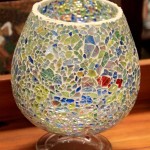 Large Glass Mosaic Snifter