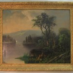 Large Victorian Oil on Canvas Landscape Painting