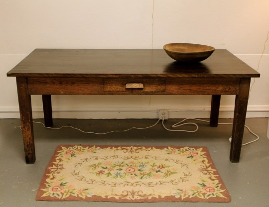 Oak Library Table - Made in Cortland, NY (SOLD)