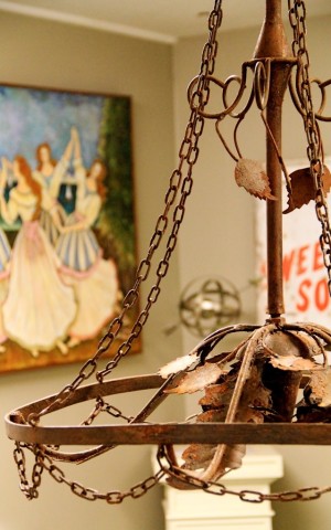 Wonderfully Crusty Metal Chandelier