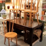 Four Bentwood Thonet Chairs & Mission Oak Desk