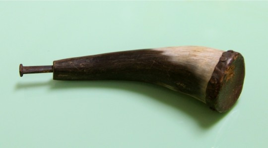 Mid-19th Century Shot Horn (Still has shot in it!)